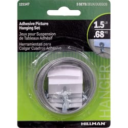 HILLMAN Steel-Plated Light Duty Adhesive Hangers 2 lb 5 pk