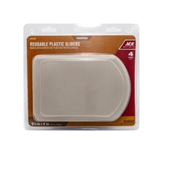 Ace Brown Plastic Slide Glide 4 pk