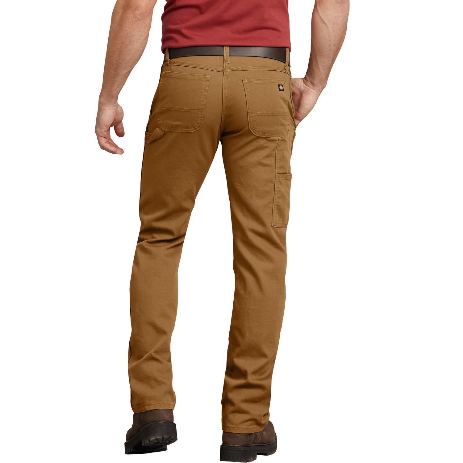 Dickies Men's Twill Carpenter Pants Stonewashed Brown 30x30