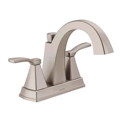 Delta Flynn Stainless Steel Traditional Pop-up Bathroom Sink Faucet 4 in.