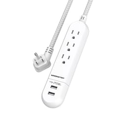 Power Strip Tower Surge Protector Power Strip with USB 12 Outlets with 4  USB Ports (1 USB C), Flat Plug 6.5FT Extension Cord Multi Plug Outlet  Extender Overload Protection for Home Office 