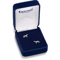 Montana Silversmiths Women's Aqha Quarter Horse Silver Earrings