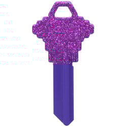 Hillman DIVA Purple Glitter House/Office Universal Key Blank Single Hillman DIVA Purple Glitter House/Office Universal Key Blank Single