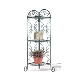 Summerfield Terrace Scroll Work 30.25 in. H Black Metal Plant Stand