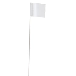 Empire 21 in. White High visibility Stake Flags Plastic 100 pk