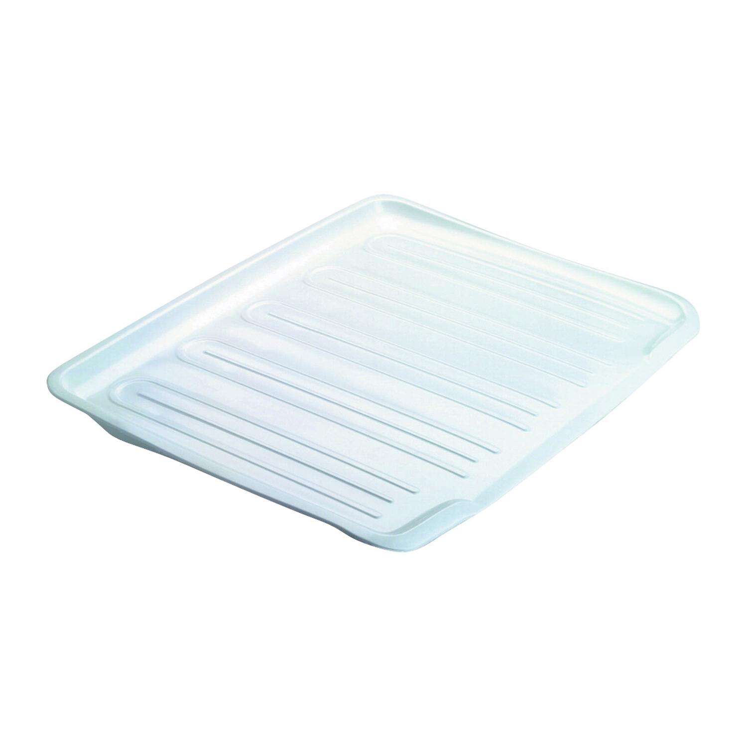 Rubbermaid 18 in. L X 14.8 in. W X 1.3 in. H White Plastic Dish Drainer -  Ace Hardware