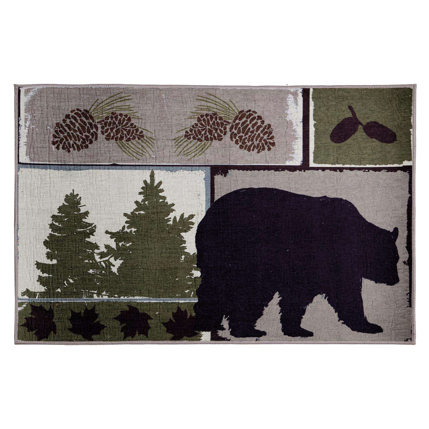 Carstens Inc 3 ft. L X 2 ft. W Multicolored Vintage Bear Polyester Rug