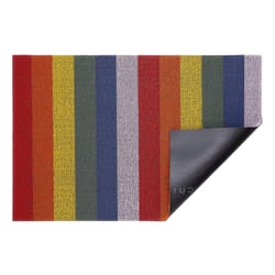 Chilewich 18 in. W X 28 in. L Multicolored Pride Stripe Vinyl Door Mat