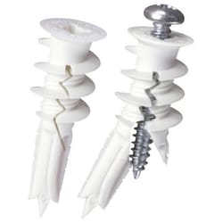 E-Z Ancor Twist-N-Lock 1/4 in. D X 1-1/2 in. L Nylon Phillips Head Drywall Anchors 50 pk