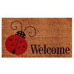 Home & More 2 ft. W X 3 ft. L Multi-color Ladybug Welcome Coir Door Mat