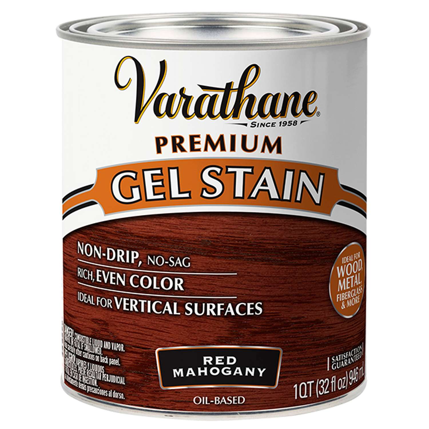 Varathane Premium Red Mahogany OilBased Linseed Oil Modified Alkyd Gel Stain 1 qt Ace Hardware