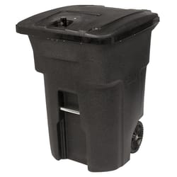 Lavex 52 Qt. / 13 Gallon Slim Black Rectangular Under-Counter Trash Can