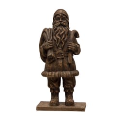 Creative Co-op Brown Santa Table Decor 14 in.
