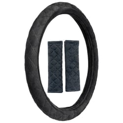 Custom Accessories Custom Grip Black Super Soft Steering Wheel Cover For Universal 3 pk