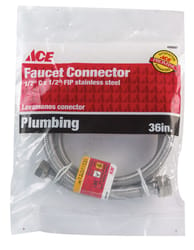 Ace 1/2 in. Compression X 1/2 in. D Compression 36 in. Braided Stainless Steel Supply Line