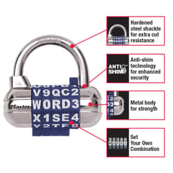 Master Lock 1-1/16 in. H X 2-1/2 in. W Steel 5-Dial Combination Combination Padlock