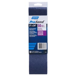 Norton ProSand 24 in. L X 3 in. W Zirconia Alumina Cloth Protable Sanding Belt 50 Grit Coarse 2 pk