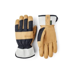 Hestra Job Unisex Outdoor Classic Work Gloves Blue/Tan L 1 pair