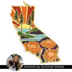 Totally Bamboo Summer Stokes 11 in. L X 14.25 in. W X 0.63 in. Bamboo California Serving & Cutting B