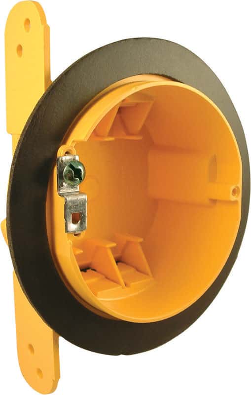 Raco 27.15 cu in Round Plastic Electrical Box Vapor Barrier Yellow