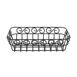 Spectrum Scroll 6.5 in. L X 13 in. W X 3.5 in. H Black Bread Basket