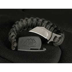 Outdoor Edge Para-Claw 1/16 in. D X 6 in. L Black Braided Paracord Medium Survival Bracelet