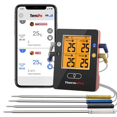 ThermoPro TP25W LCD Bluetooth Enabled Grill/Meat Thermometer - Ace Hardware