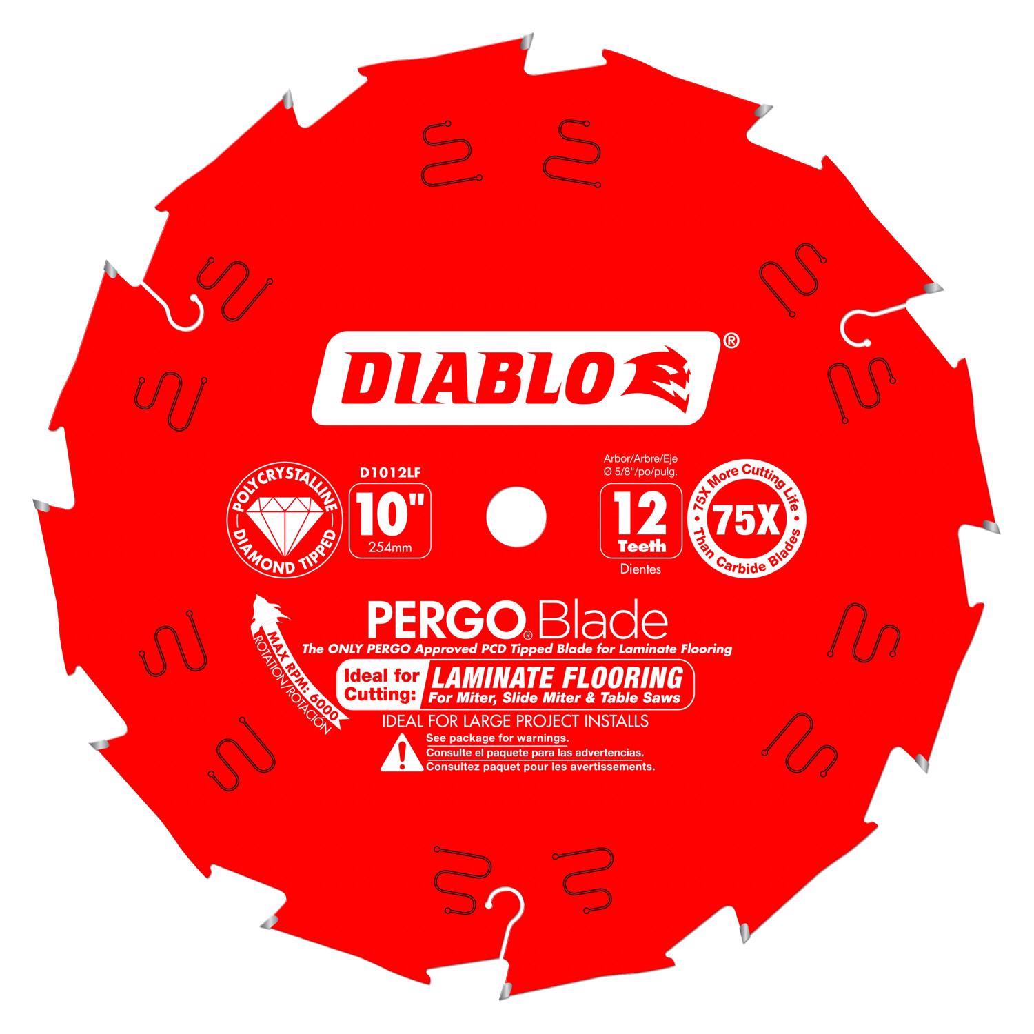 Diablo Pergo Blade 10 in. D X 5/8 in. Laminate Flooring Polycrystalline Diamond Tipped Circular Saw Sansujyuku sansujyuku.com