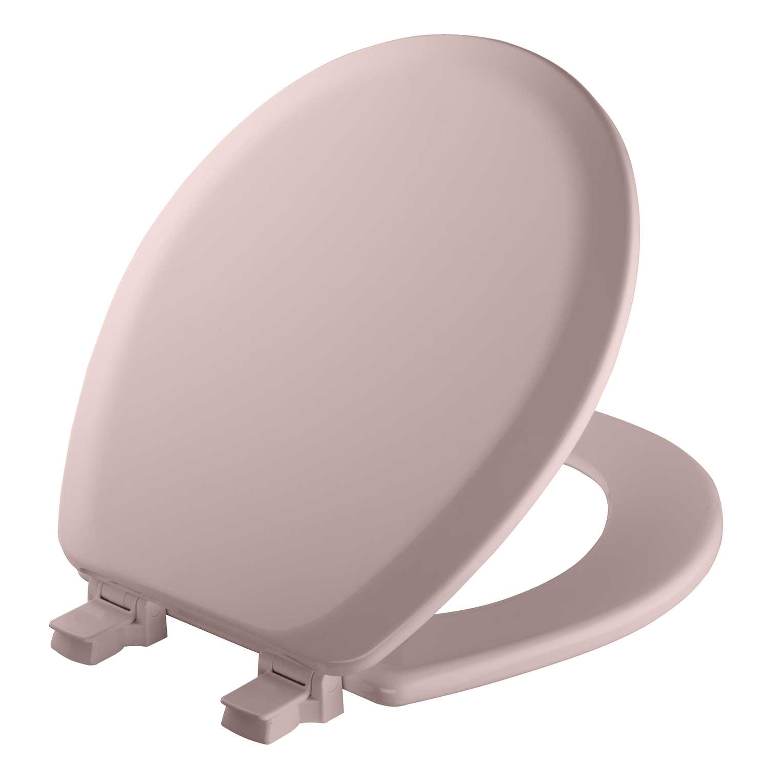 Mayfair Never Loosens Round Pink Molded Wood Toilet Seat Ace Hardware