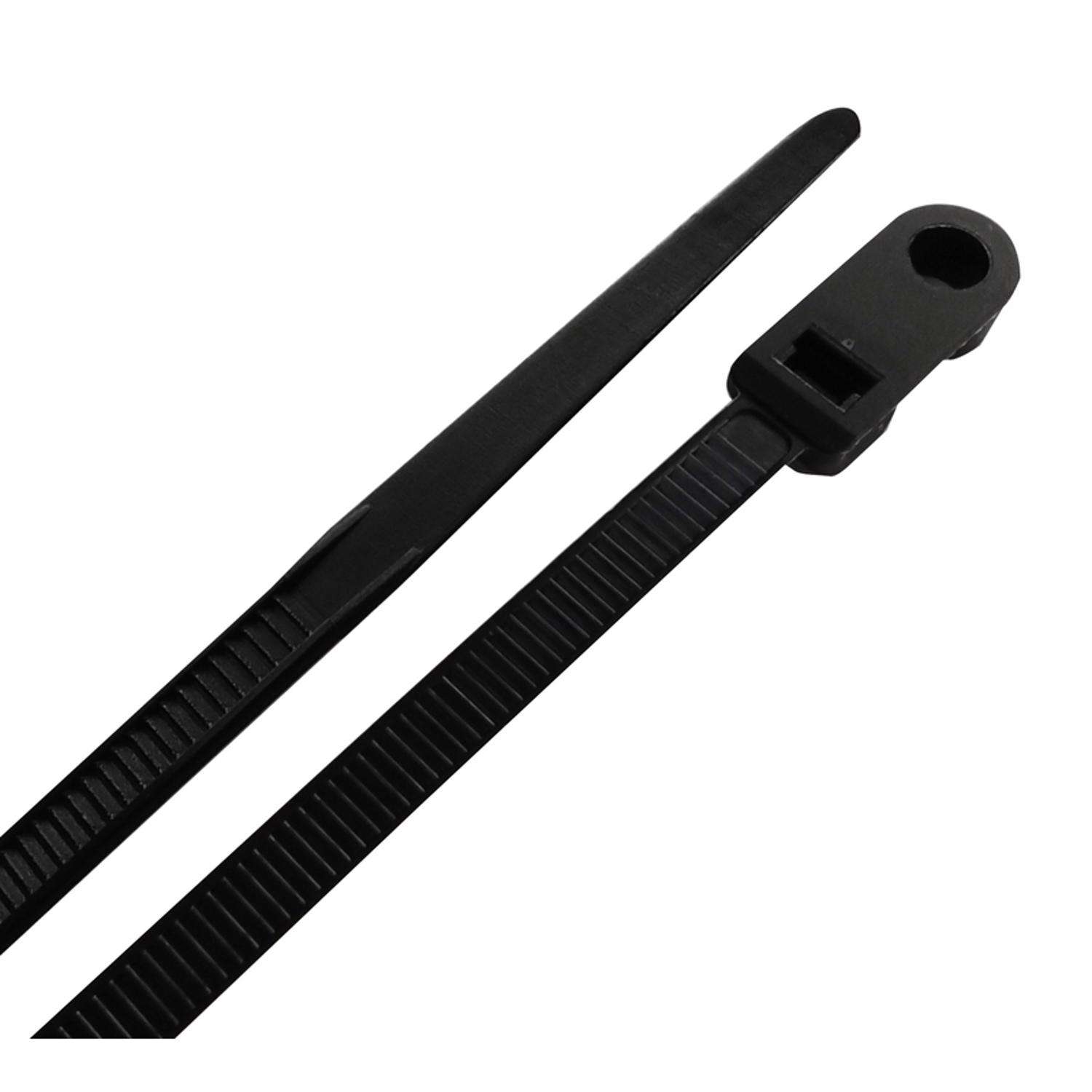 Steel Grip 8 in. L Black Cable Tie 15 pk - Ace Hardware