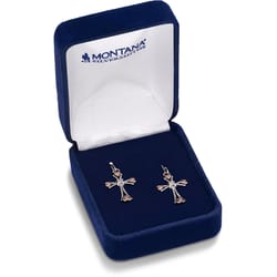 Montana Silversmiths Women's Faith In My Heart Cross Silver Earrings