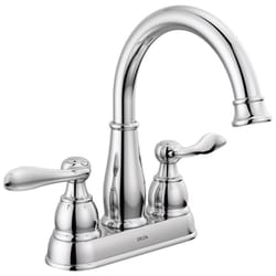 Delta Windemere Chrome Traditional Centerset Bathroom Sink Faucet 4 in.