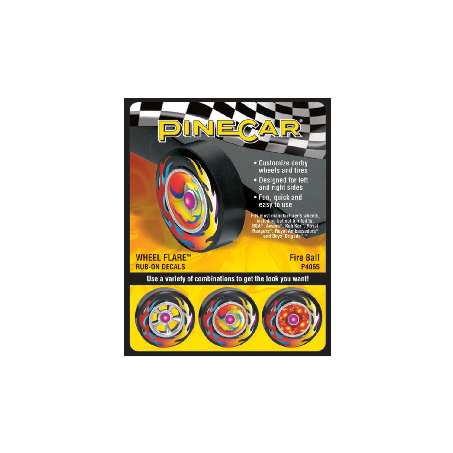 PineCar Dry Transfer Decal Multicolored Ace Hardware