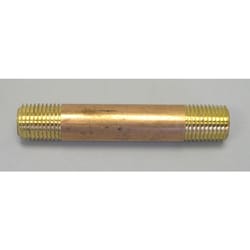 Campbell 1-1/2 in. MPT Red Brass Close Nipple