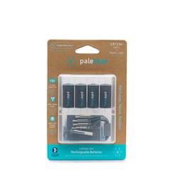 Pale Blue Earth CR123A Lithium Batteries 4 pk Boxed
