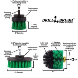 Drillbrush 4 in. W Medium Bristle Metal Handle Drill Brush Set