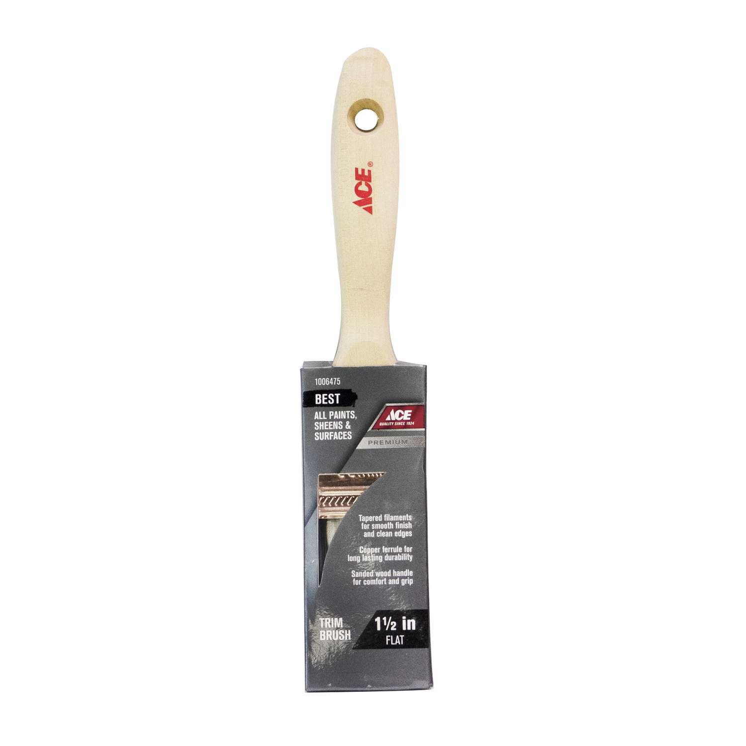 Ace Best 11/2 in. Flat Trim Paint Brush Ace Hardware
