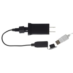 Roman Lights Black USB Figurine 4.7 in.