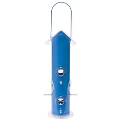 Perky-Pet Wild Bird 1 lb Metal/Plastic Tube Bird Feeder 6 ports