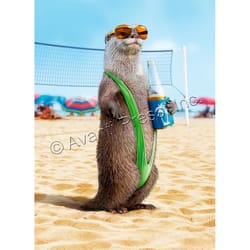 Avanti Otter Wearing Mankini Birthday Card Paper 2 pc