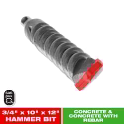 Diablo 3/4 in. X 12 in. L Carbide Tipped 2-Cutter Hammer Drill Bit SDS-Plus Shank 1 pk