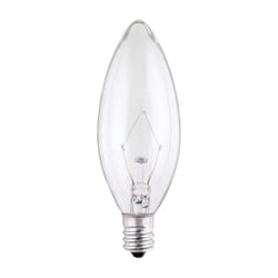 Westinghouse 25 W Torpedo B9.5 Decorative Incandescent Bulb E12 (Candelabra) Warm White 2 pk