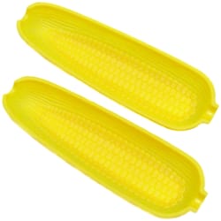 Chef Craft Yellow Plastic Corn Cob Dishes