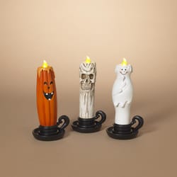 Celebrations 8.15 in. Ghost, Skull, Ghost Candle Halloween Decor