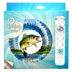 Spinfinity Designs Multi-color Metal 6.5 in. Bass Mini Set Outdoor Spinner