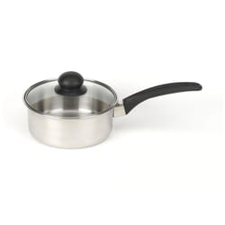 Good Cook Stainless Steel Saucepan 1.5 qt Black/Silver