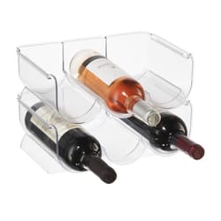 OGGI 6 bottle Clear Plastic Wine Rack