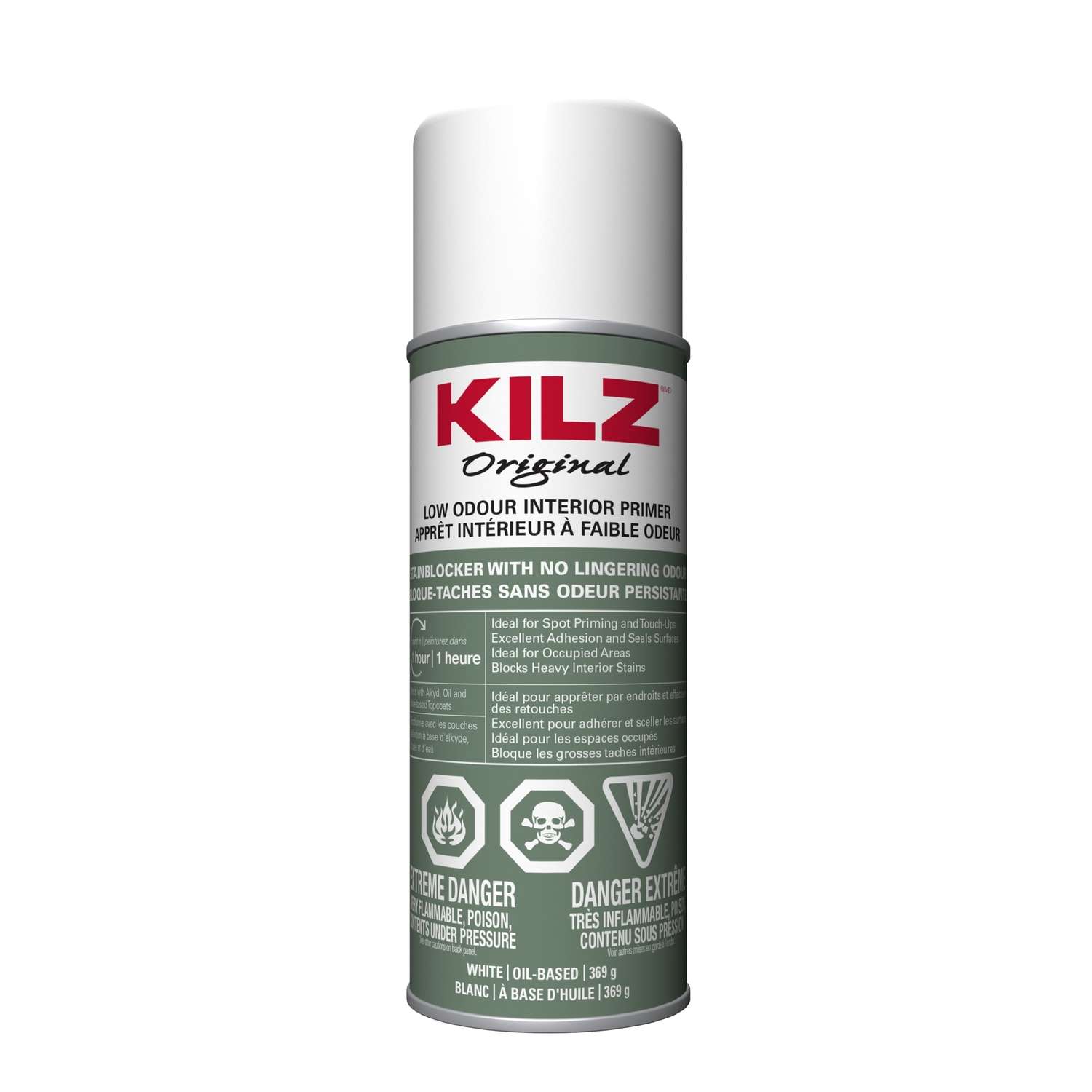 KILZ Original White Flat Oil-Based Primer and Sealer 13 oz. - Ace Hardware