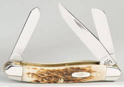 Case Stockman Med Amber Stainless Steel 4 in. Pocket Knife