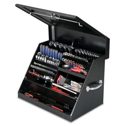 Montezuma 18.13 in. Triangle Tool Box Black